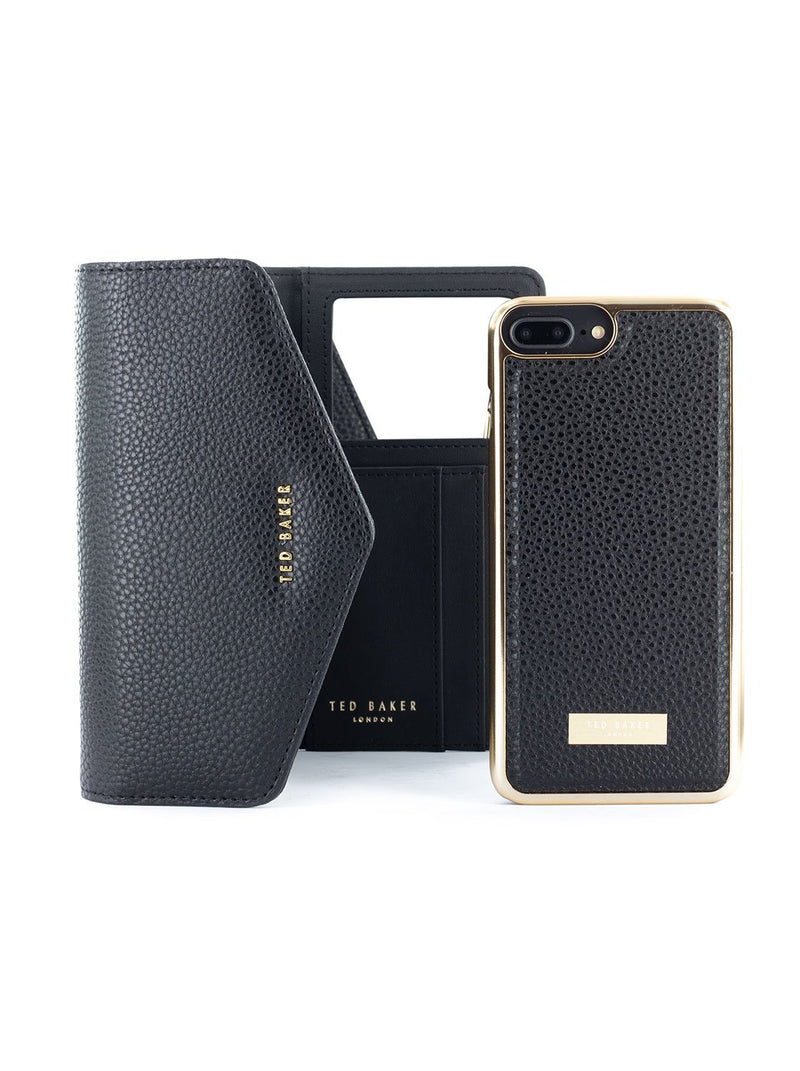 Bag with Case image of the Ted Baker Apple iPhone 8 Plus / 7 Plus phone case in Black