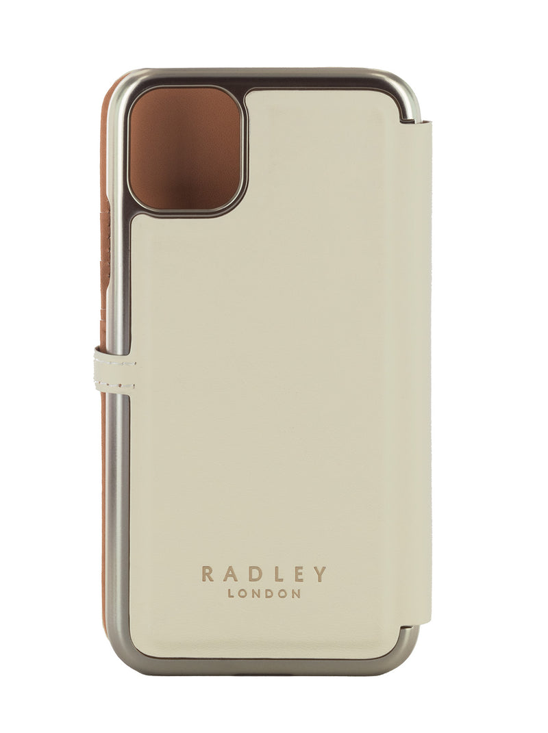 Radley Folio Case for iPhone 11 - Clay Brown Pale Gold