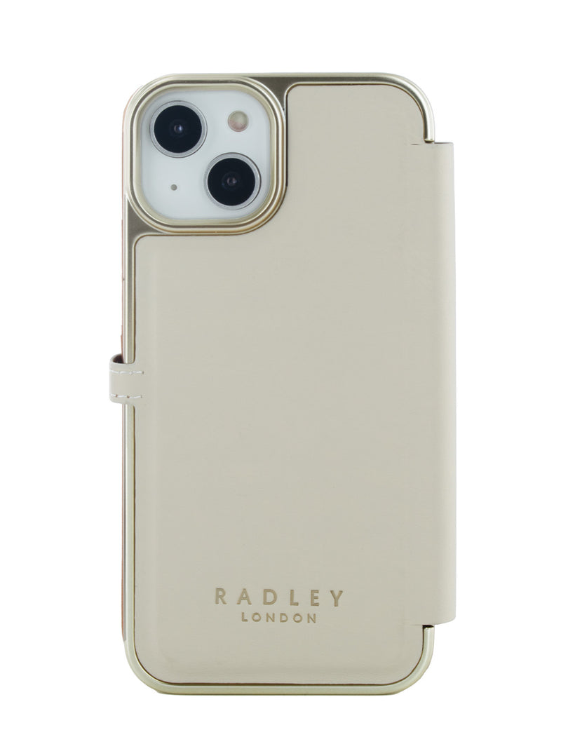 Radley Folio Case for iPhone 14 - Clay Brown Pale Gold