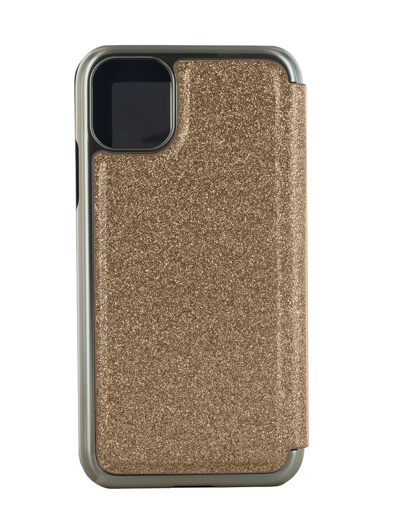 Ted Baker TIILLY Gold Glitter Mirror Folio Phone Case for iPhone 11