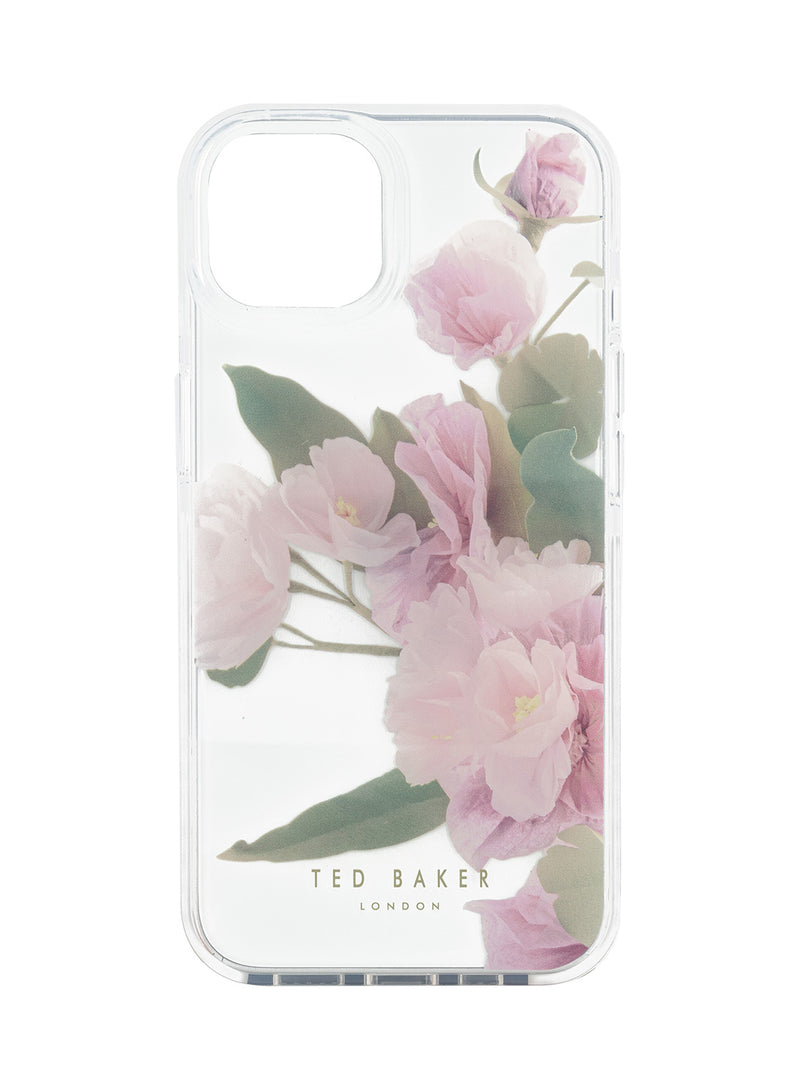 Ted Baker APPE Clear Flower Placement Antishock Phone Case for iPhone 11 Cream Bumper