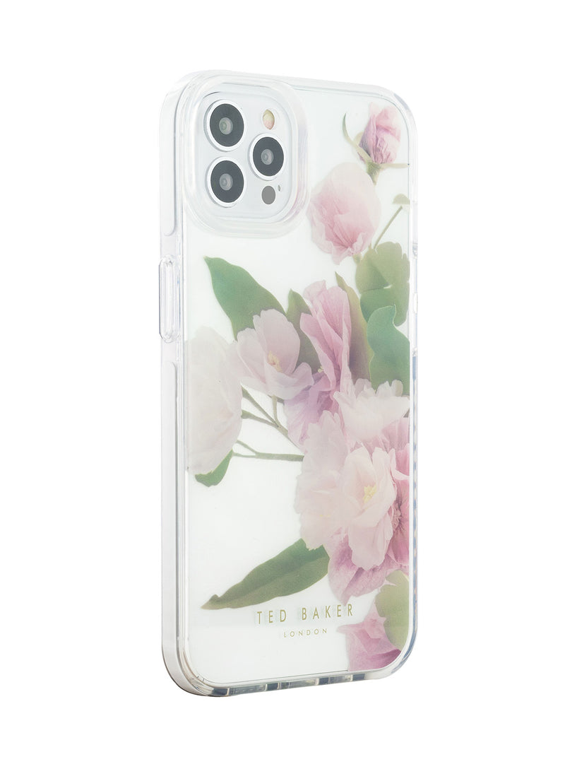 Ted Baker APPEN Clear Flower Placement Antishock Phone Case for iPhone 12 Pro Cream Bumper