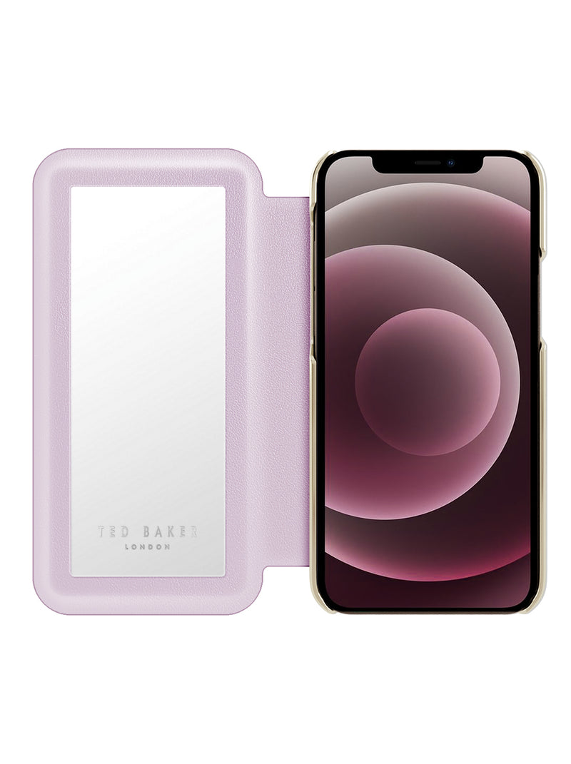 Ted Baker TELBA Folio Case for iPhone 11 - Sketchy Magnolia Cream Pale Gold