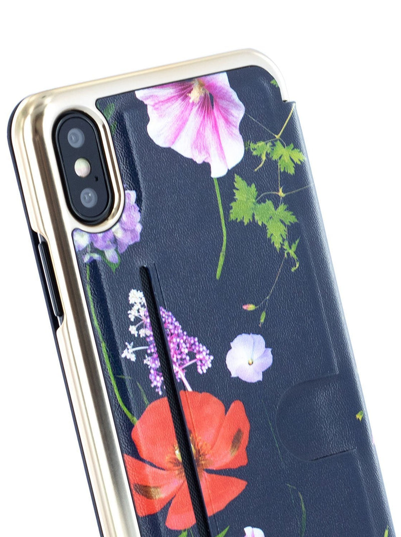 Detail image of the Ted Baker Apple iPhone XS / X phone case in Dark Blue