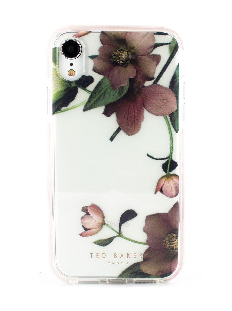 Hero image of the Ted Baker Apple iPhone XR phone case in Clear Print