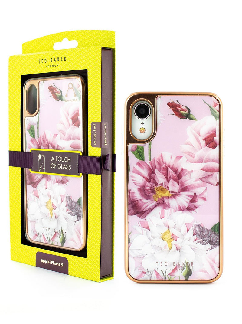 Packaging image of the Ted Baker Apple iPhone XR phone case in Pink