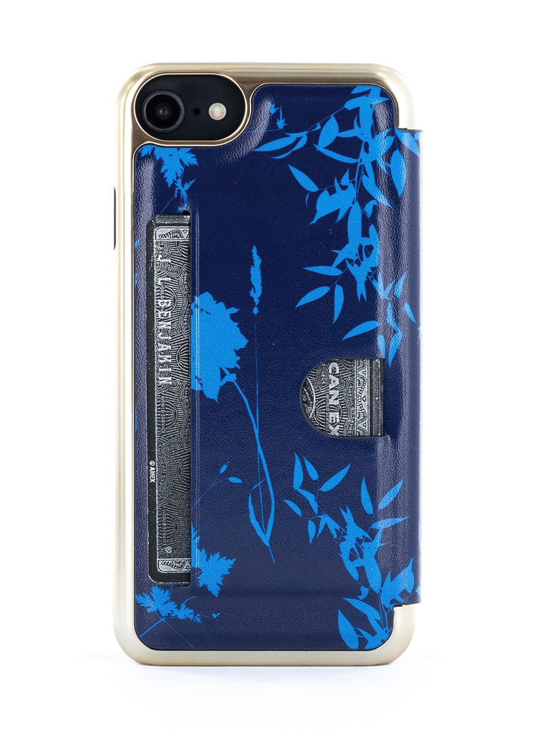 Back card slot image of the Ted Baker Apple iPhone 8 / 7 / 6S phone case in Blue