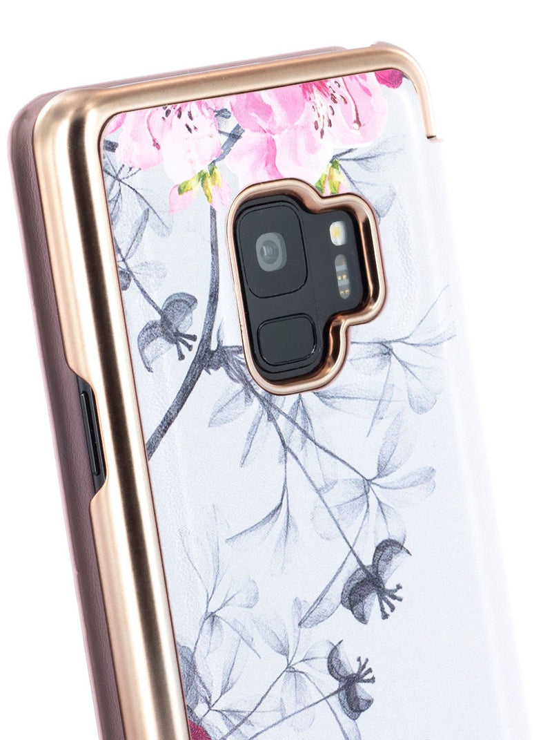 Back image of the Ted Baker Samsung Galaxy S9 phone case in Babylon Nickel