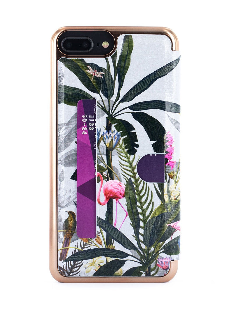 Back card slot image of the Ted Baker Apple iPhone 8 Plus / 7 Plus phone case in Grey