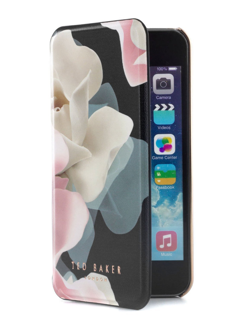 Flip cover image of the Ted Baker Apple iPhone SE / 5 phone case in Black