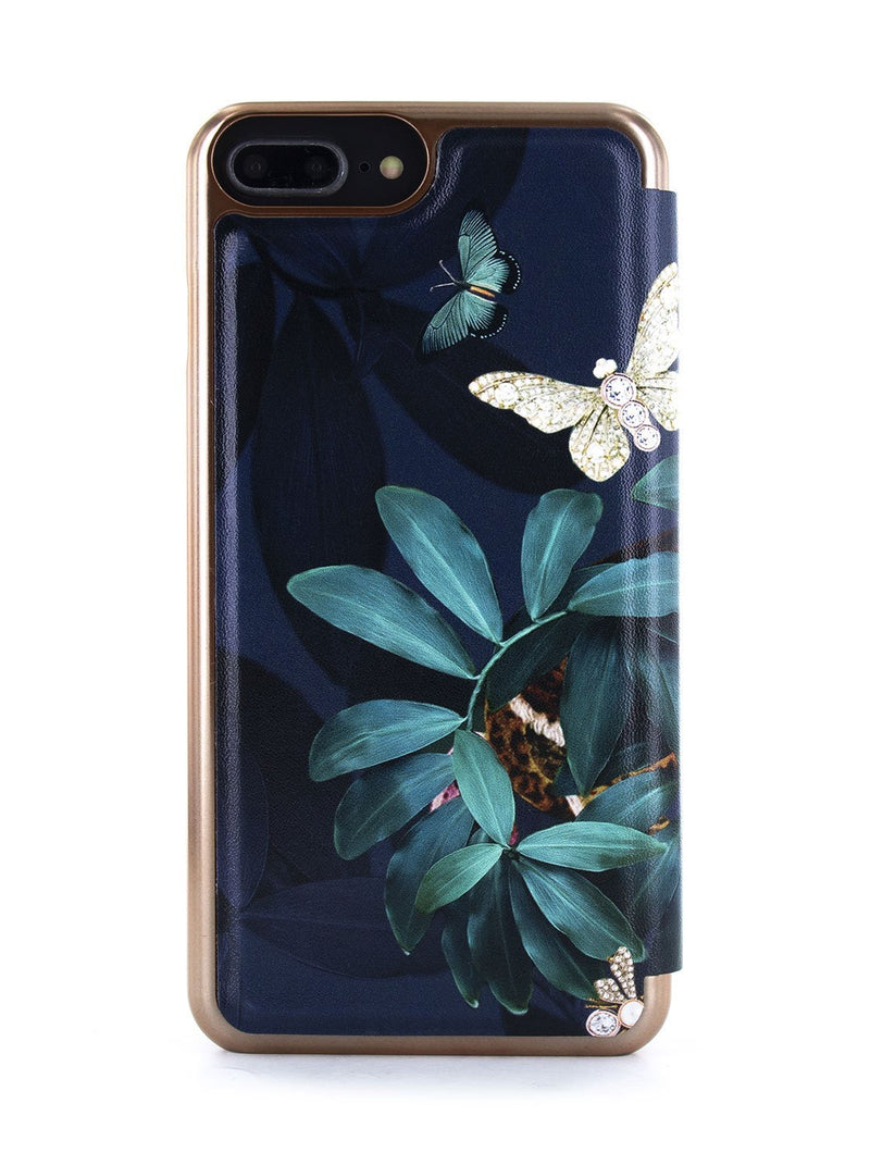 Back image of the Ted Baker Apple iPhone 8 Plus / 7 Plus phone case in Houdini Green style