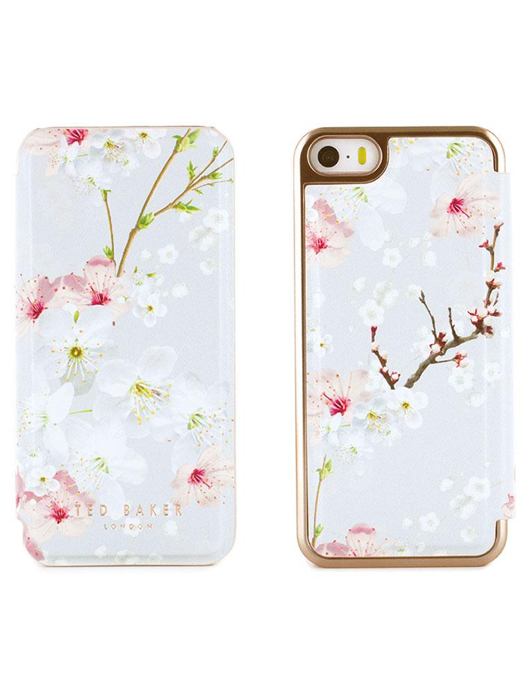 Ted Baker ANA Mirror Folio Case for iPhone SE - Oriental Blossom