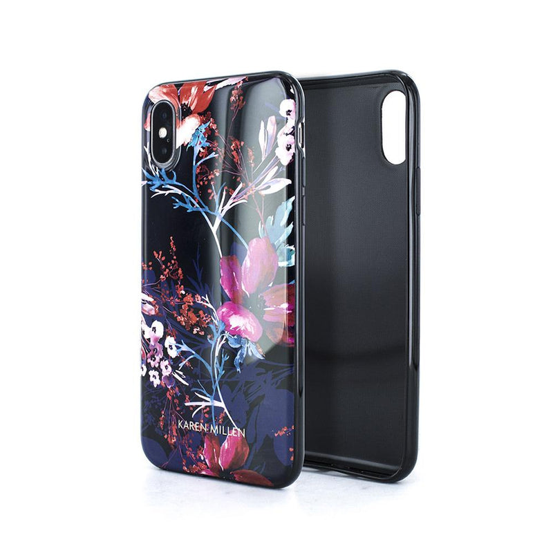 Karen Millen Floral Hard Shell for iPhone X – Black