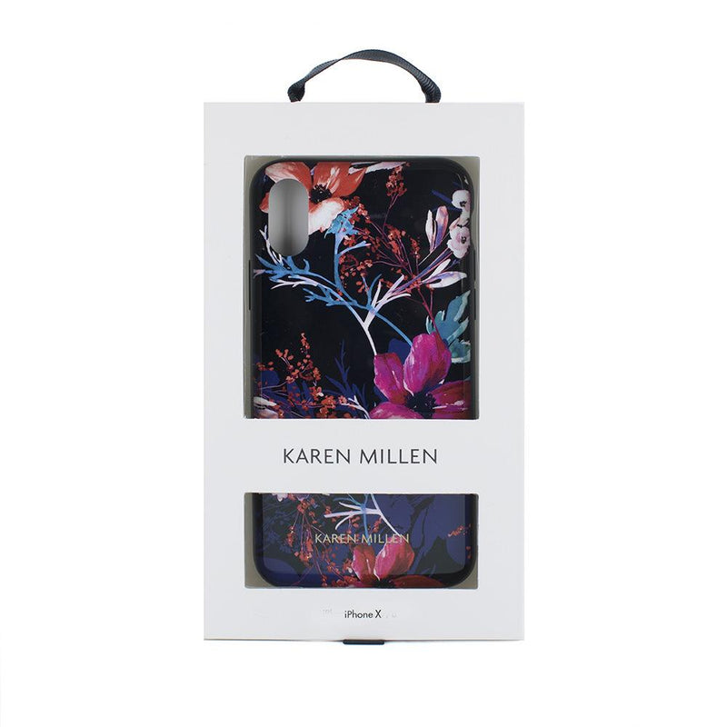 Karen Millen Floral Hard Shell for iPhone X – Black