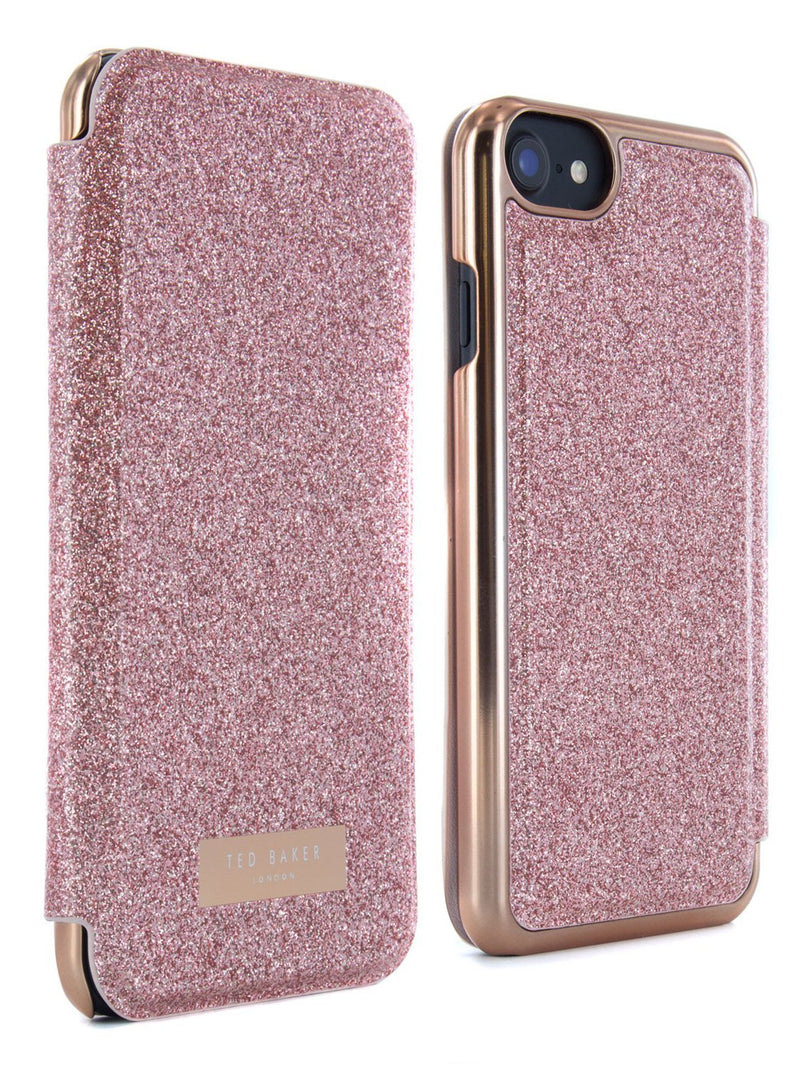 Front and back image of the Ted Baker Apple iPhone 8 / 7 / 6S phone case in Rose Gold
