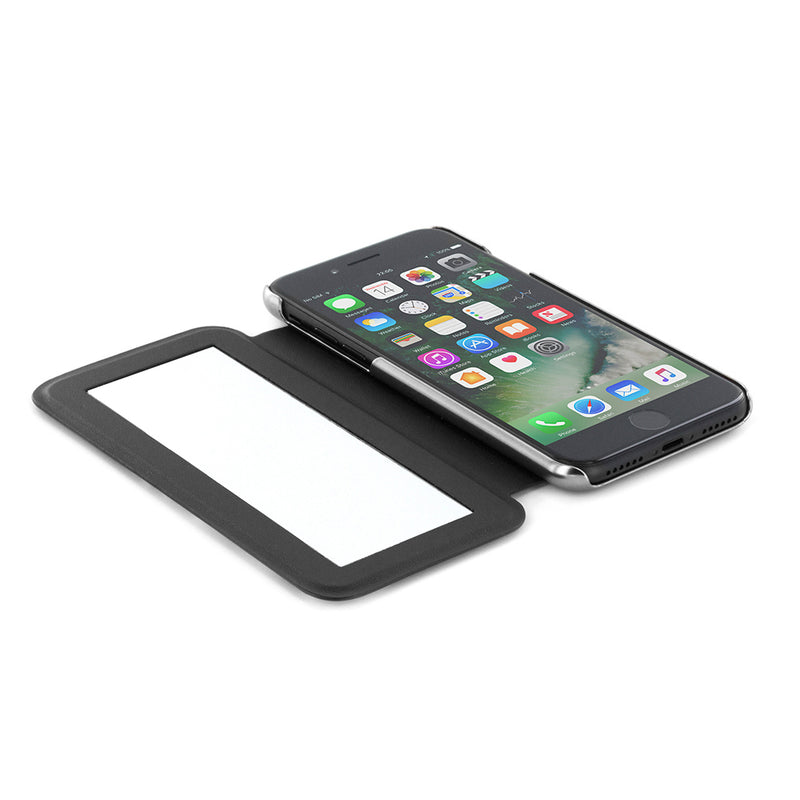 Ted Baker SINDI Mirror Folio Case for iPhone 8 Plus / 7 Plus / 6 Plus - Sandalwood / Black Silver