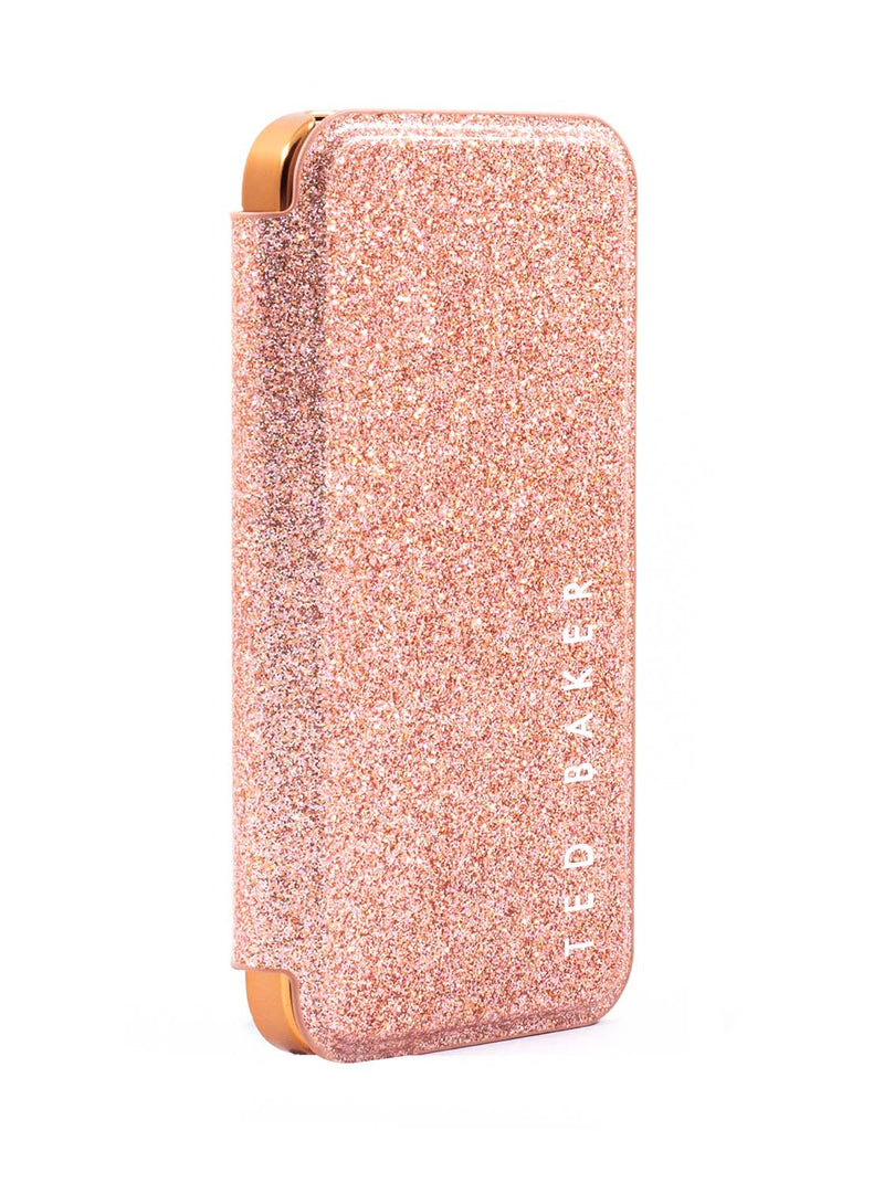 Ted Baker DIAMON Mirror Case for iPhone 12 mini - Rose Gold Glitter