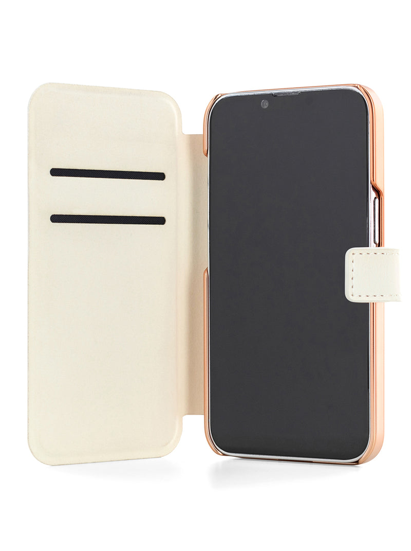 Radley Book-Style Flip Case for iPhone 13 Pro Max with Two Card Slots - Sketch Street / Chalk