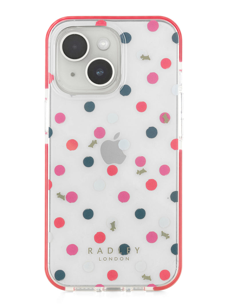 Radley Clear Bumper Case for iPhone 14 - Evergreen Print / Red Bumpers