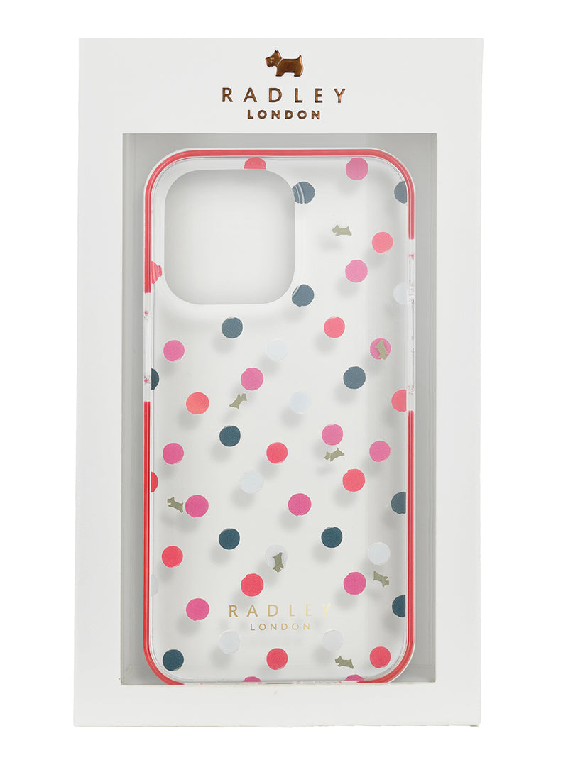 Radley Clear Bumper Case for iPhone 13 - Evergreen Print / Red Bumpers
