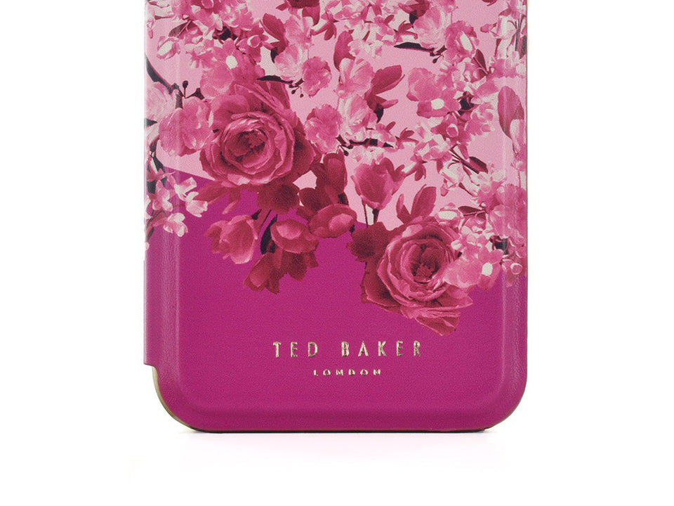 Ted Baker Pink Scattered Flowers Mirror Folio Phone Case for