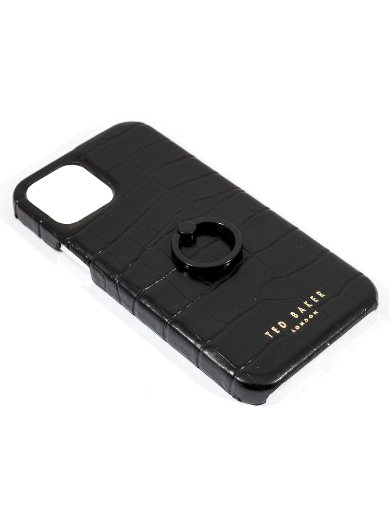 Ted Baker Finger Loop Back Shell for iPhone 13 Pro - Croc Black
