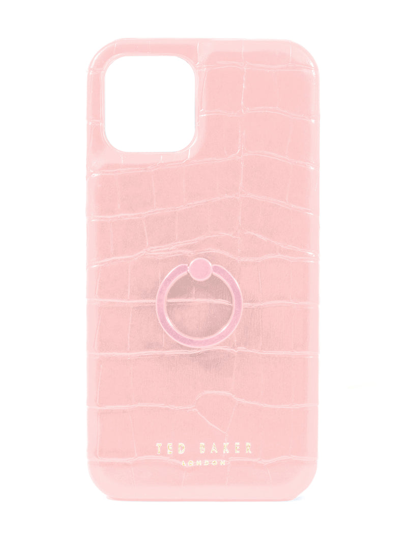 Ted Baker Finger Loop Back Shell for iPhone 13 - Croc Pink
