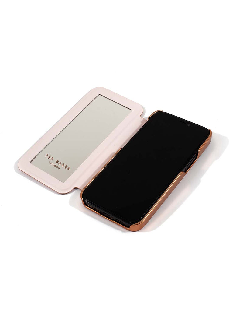 Ted Baker GLITO Mirror Case for iPhone 13 Pro Max - Rose Gold Glitter