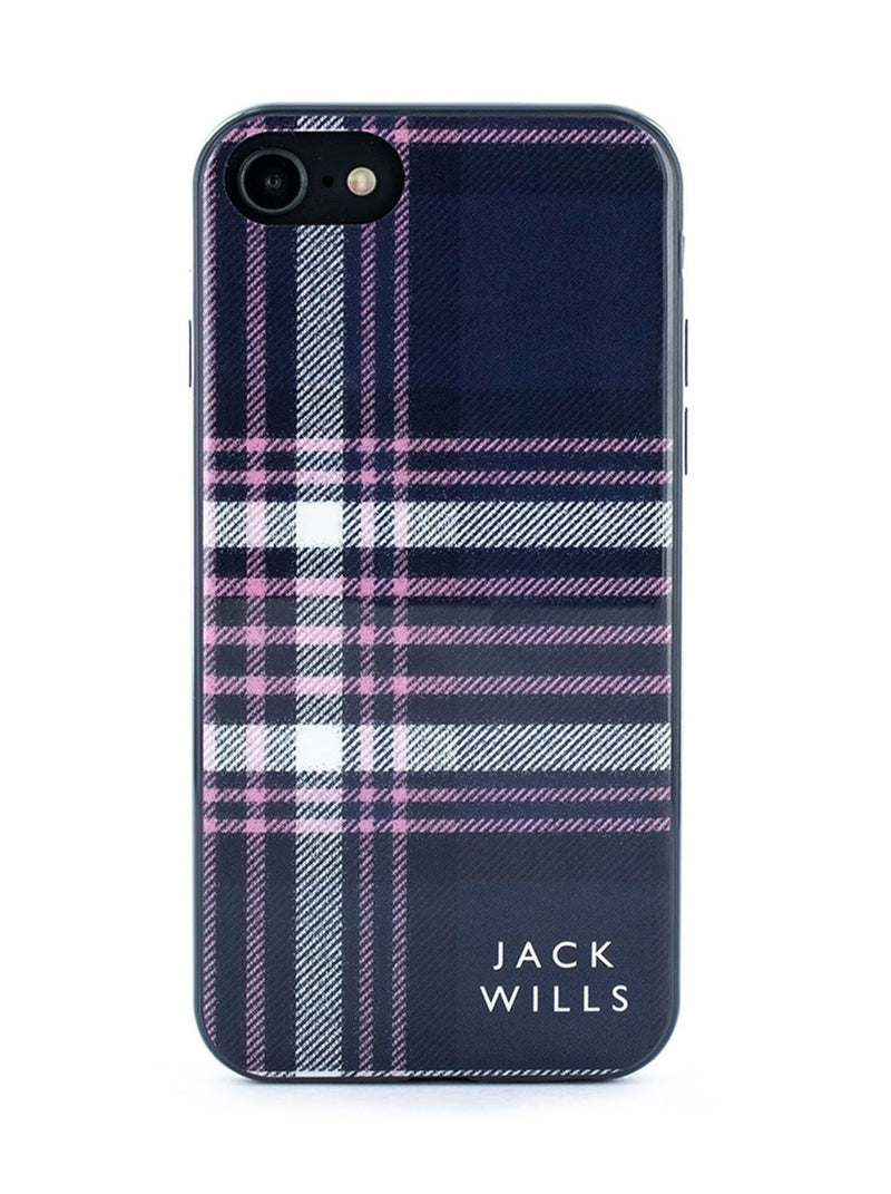 Jack Wills BRAMPTON Hard Shell for iPhone SE (2020) / 8 / 7 / 6 - Pink/Navy Check