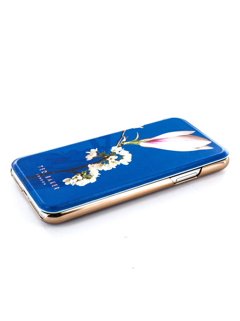Face up image of the Ted Baker Apple iPhone XS / X phone case in Blue