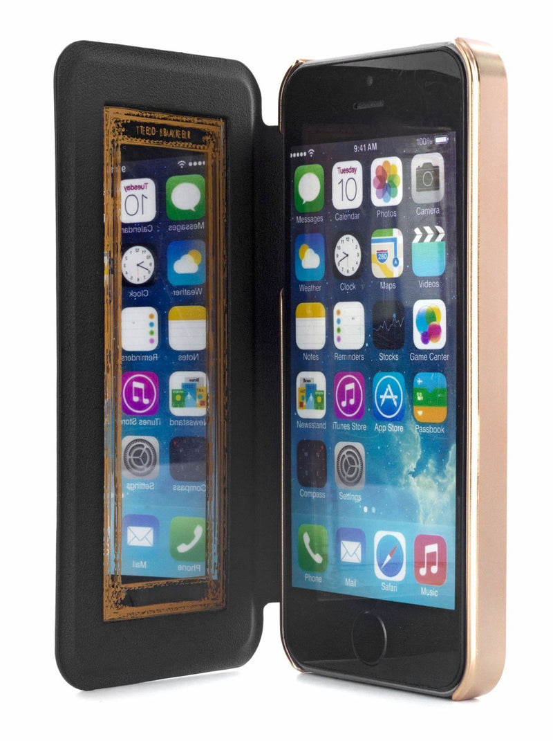 Inside image of the Ted Baker Apple iPhone SE / 5 phone case in Black
