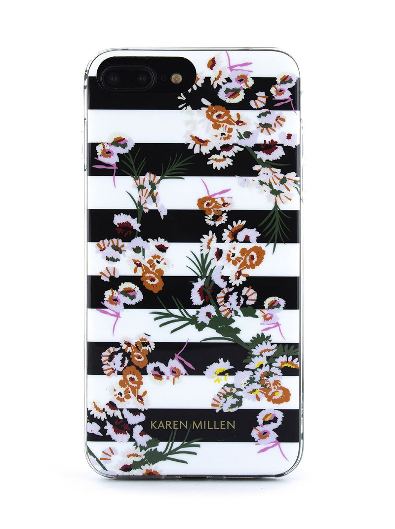 Karen Millen Slim Jelly Case for iPhone 8 Plus / 7 Plus / 6 Plus - Floral Stripe