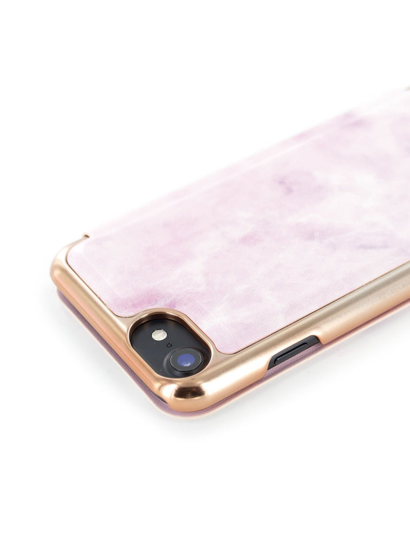 Detail image of the Ted Baker Apple iPhone 8 / 7 / 6S phone case in Rose Quartz