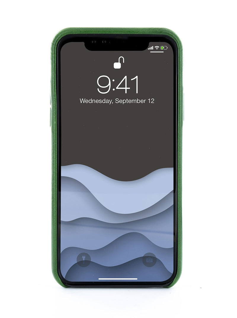 Back image of the Ted Baker Apple iPhone XS / X phone case in Dark Green