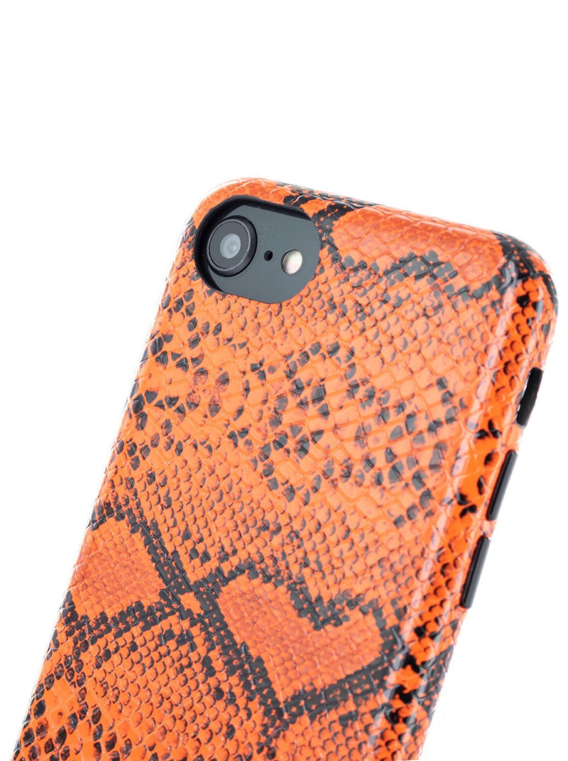 Detail image of the Karen Millen Apple iPhone 8 / 7 / 6S phone case in Orange