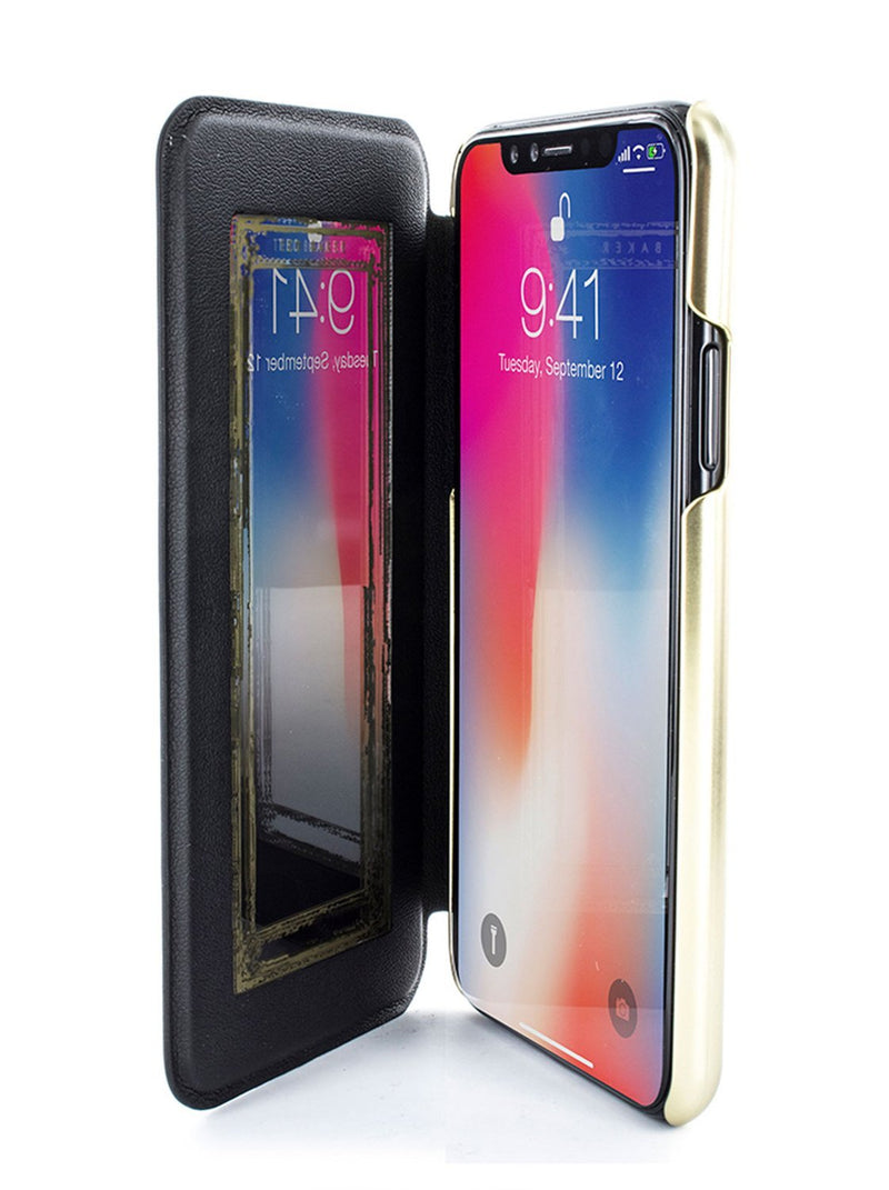 Inside image of the Ted Baker Apple iPhone XS / X phone case in Black