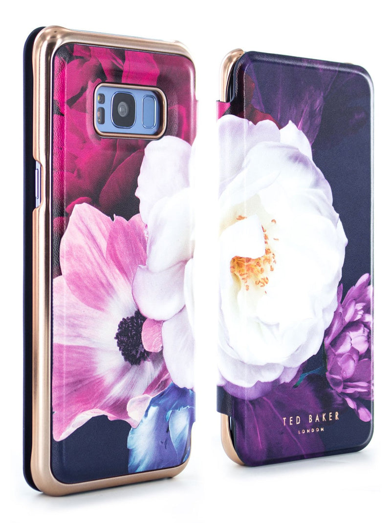 Front and back image of the Ted Baker Samsung Galaxy S8+ phone case in Black