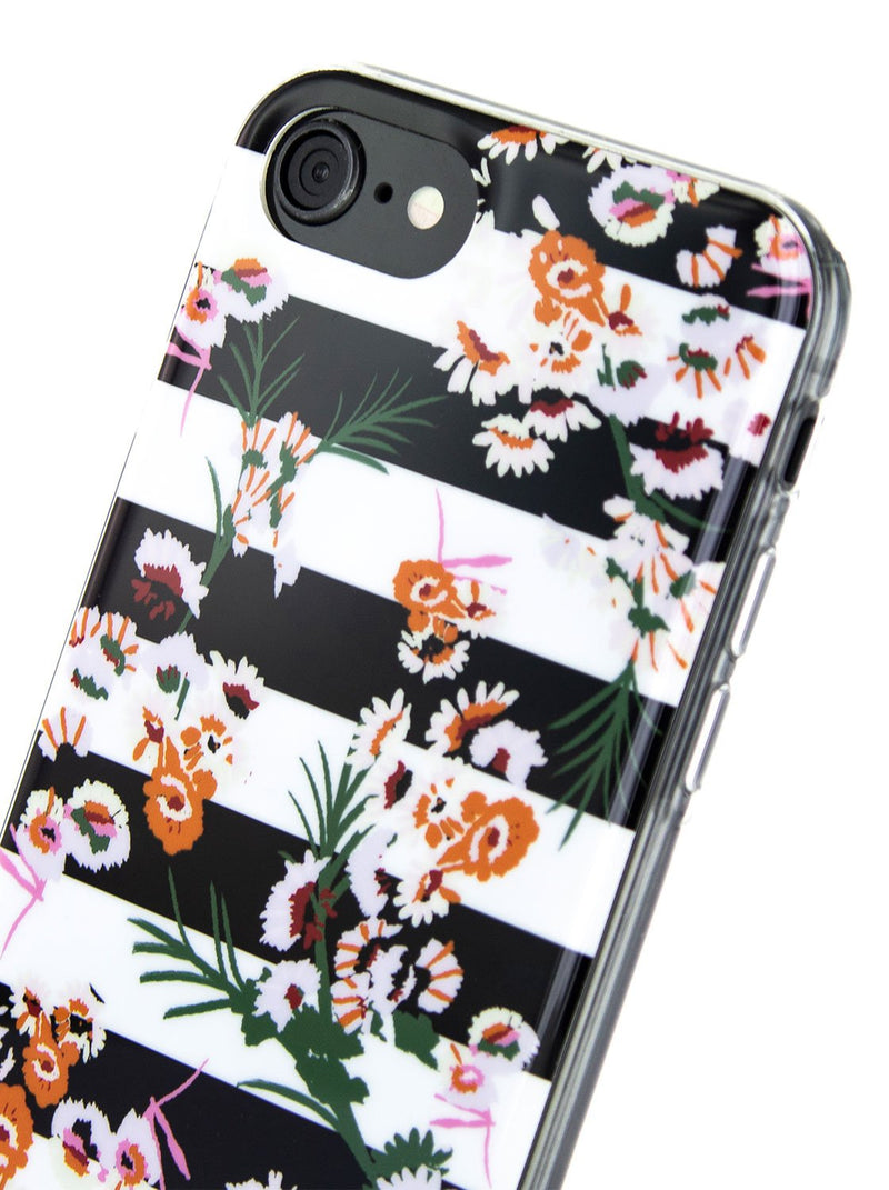 Karen Millen Slim Jelly Case for iPhone SE (2020) / 8 / 7 / 6 - Floral Stripe