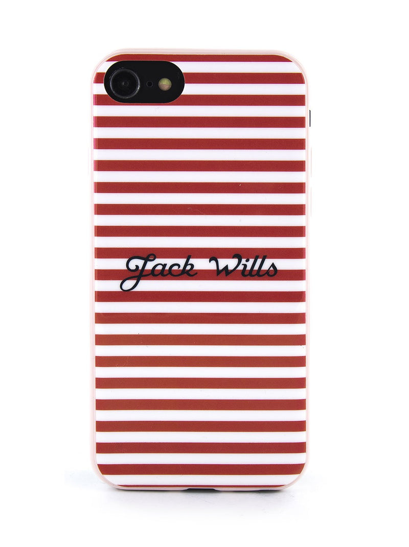 Hero image of the Jack Wills Apple iPhone 8 / 7 / 6S phone case in Red Stripe