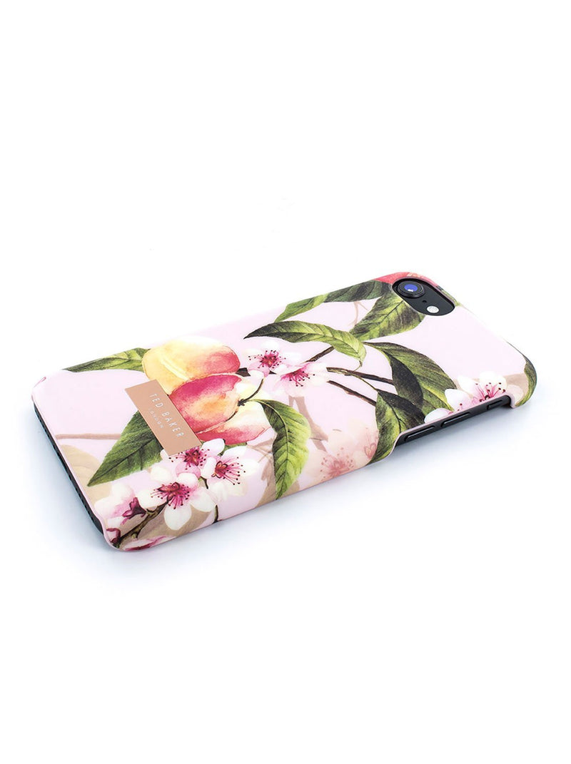 Face down image of the Ted Baker Apple iPhone 8 / 7 / 6S phone case in Peach Blossom