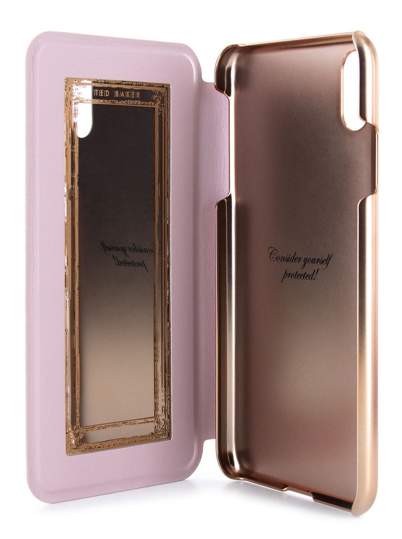 Inside image of the Ted Baker Apple iPhone XS / X phone case in Pink