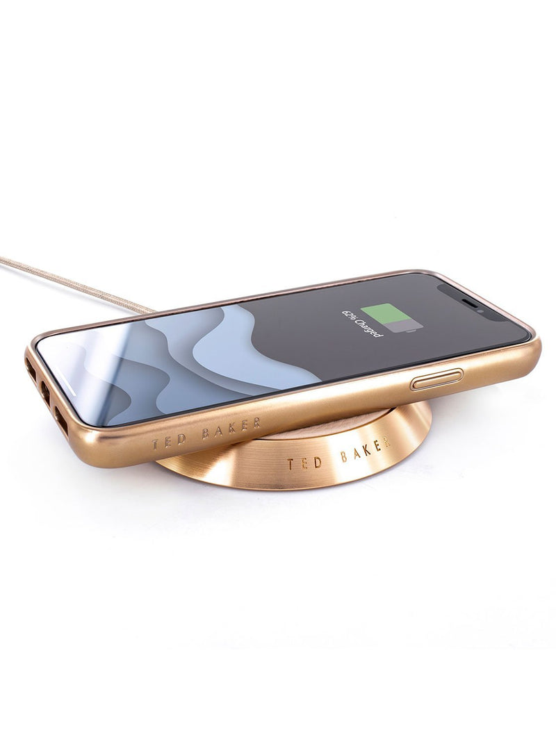 Charging device image of the Ted Baker Apple iPhone XS / X phone case in Taupe