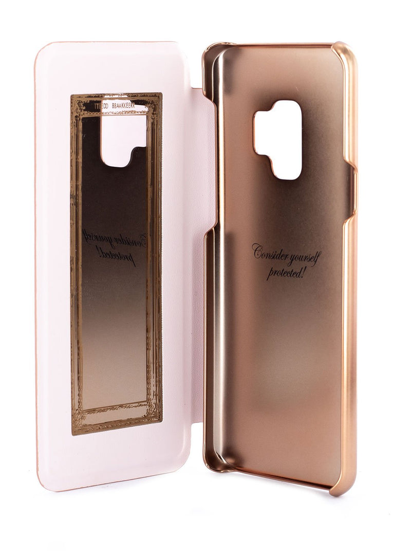 Inside image of the Ted Baker Samsung Galaxy S9 phone case in Rose Gold