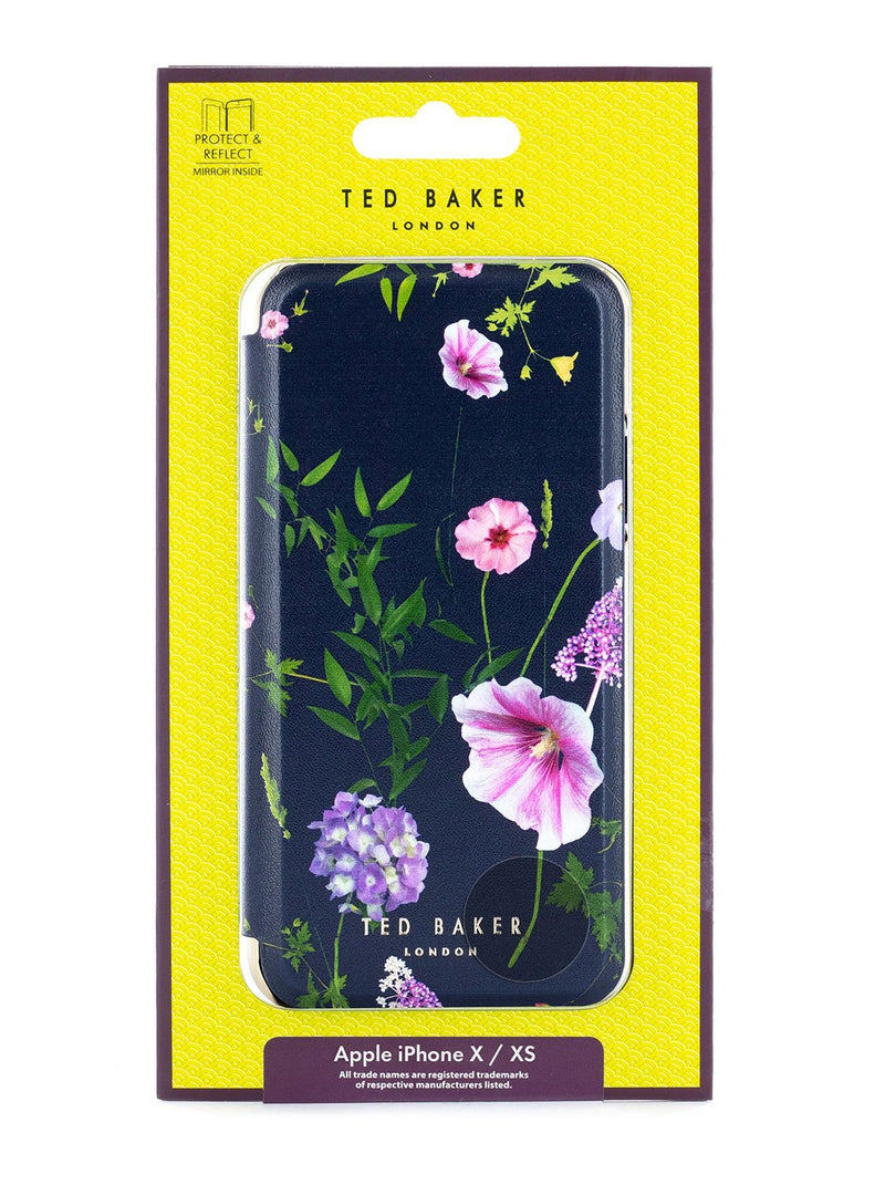 Packaging image of the Ted Baker Apple iPhone XS / X phone case in Dark Blue