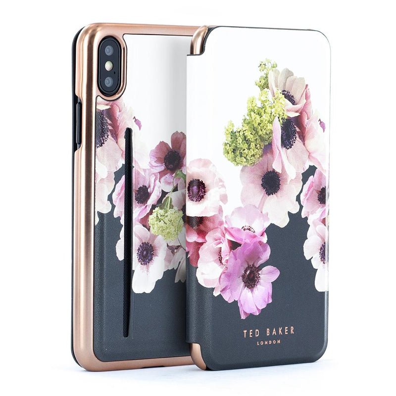 Ted Baker CHESKII Mirror Folio Case with outer Card Slot for iPhone XS Max - Neapolitan