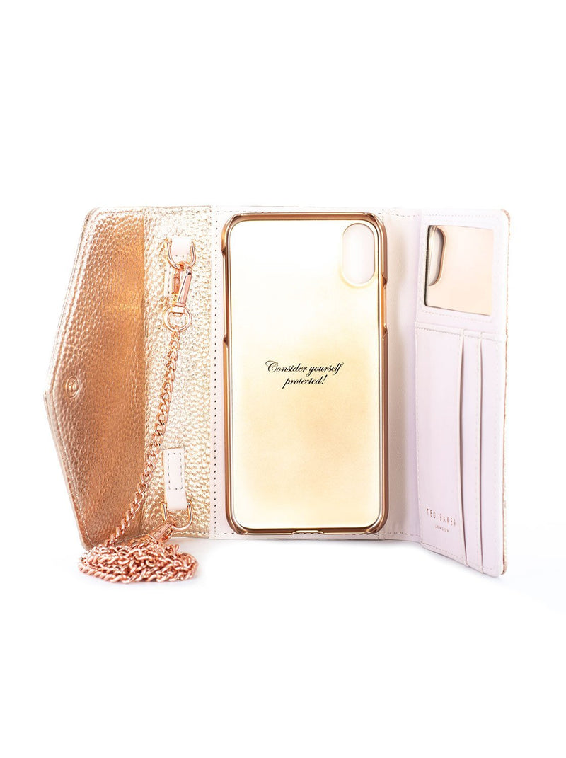 Inside image of the Ted Baker Apple iPhone XS Max phone case in Rose Gold