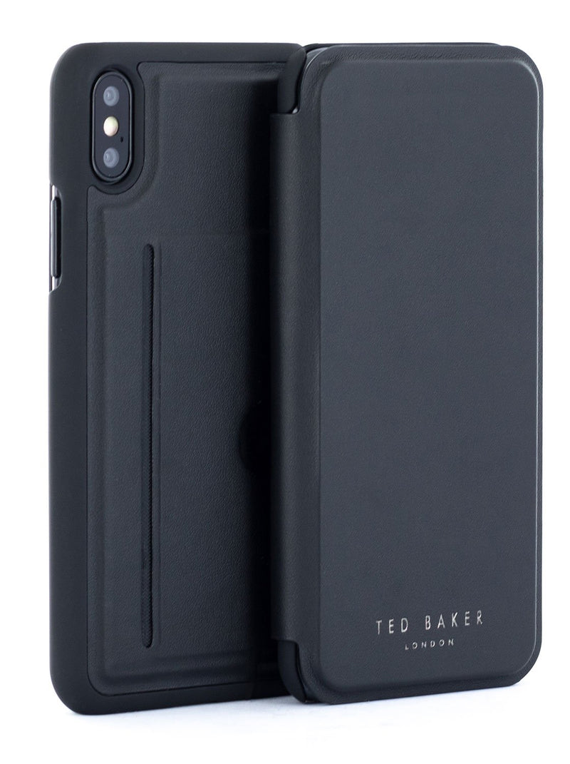 Front and back image of the Ted Baker Apple iPhone XS Max phone case in Black