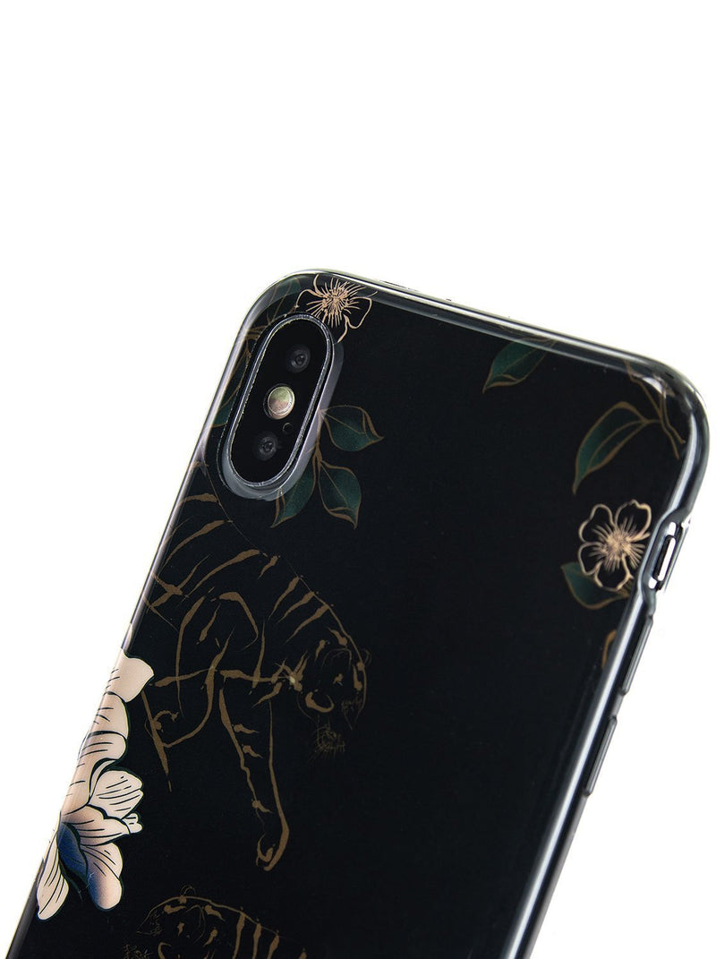 Detail image of the Karen Millen Apple iPhone XS / X phone case in Black
