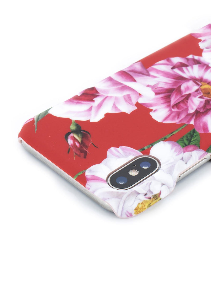 Detail image of the Ted Baker Apple iPhone XS / X phone case in Iguazu Red