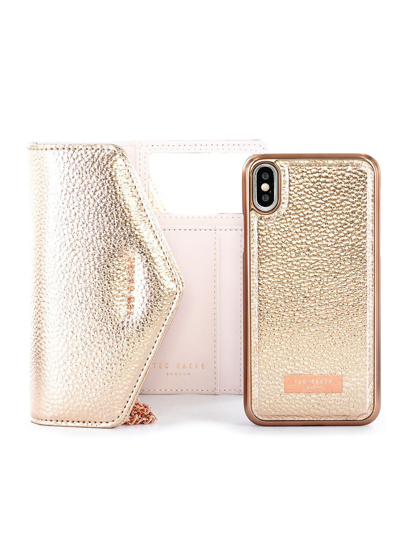 Bag with Case image of the Ted Baker Apple iPhone XS Max phone case in Rose Gold